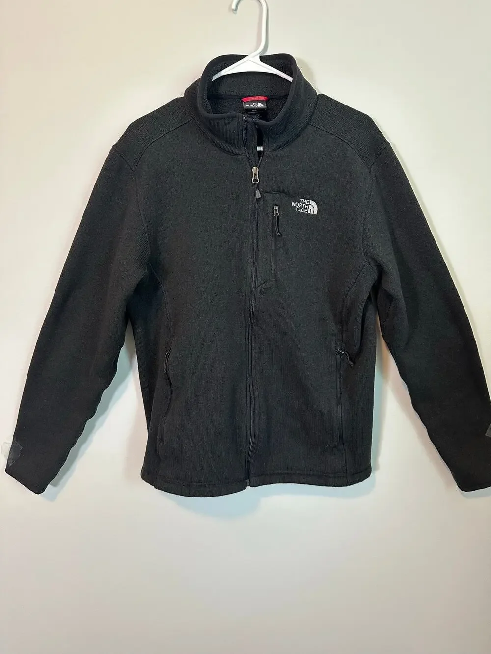 The North Face Men’s Medium Black Full Zip Fleece Jacket Zip Pockets Outdoor